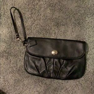 Leather Coach Wristlet